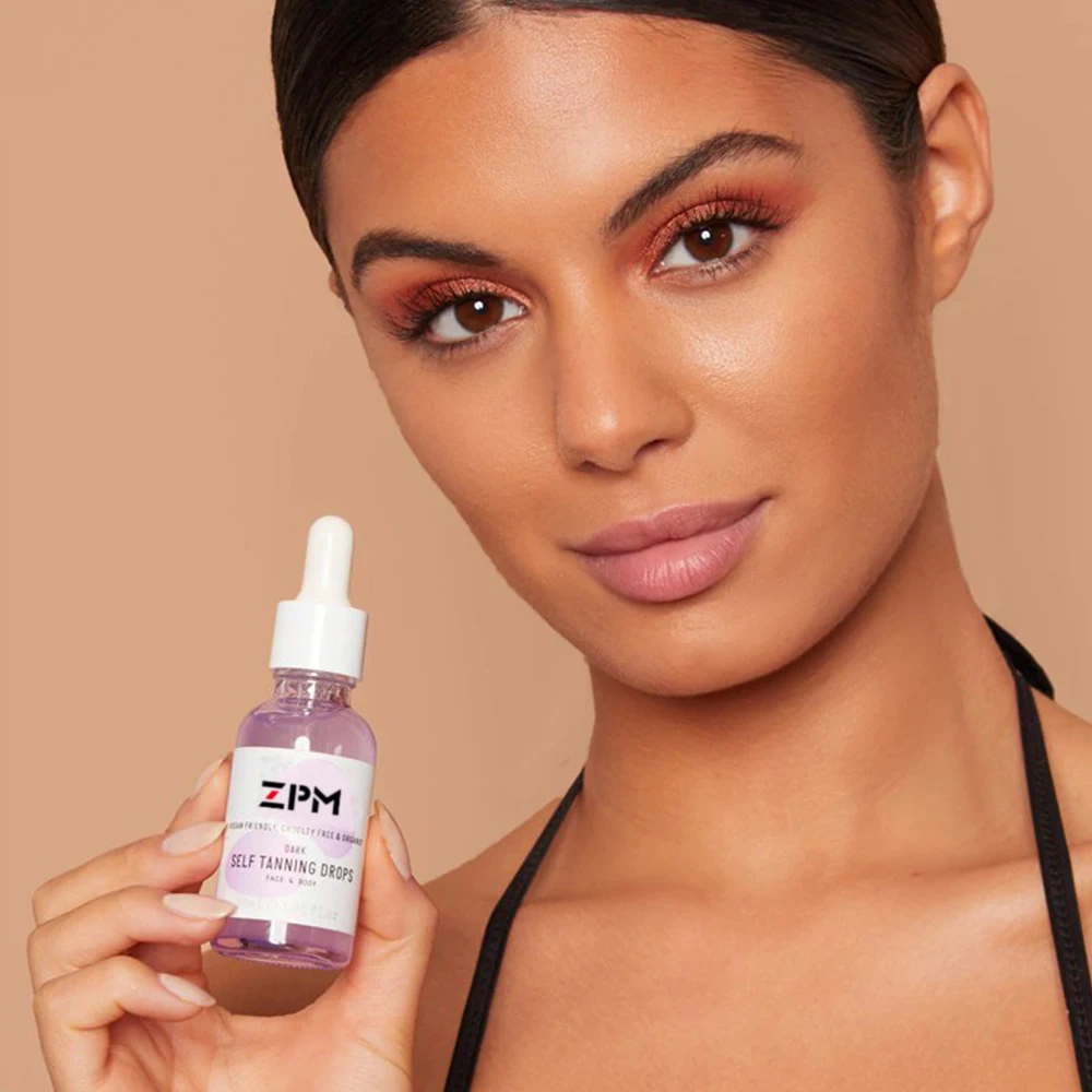 ZPM OEM/ODM Private Label Natural Organic Sleep Self Tan Sunless Fast Tanning Bubble Drops