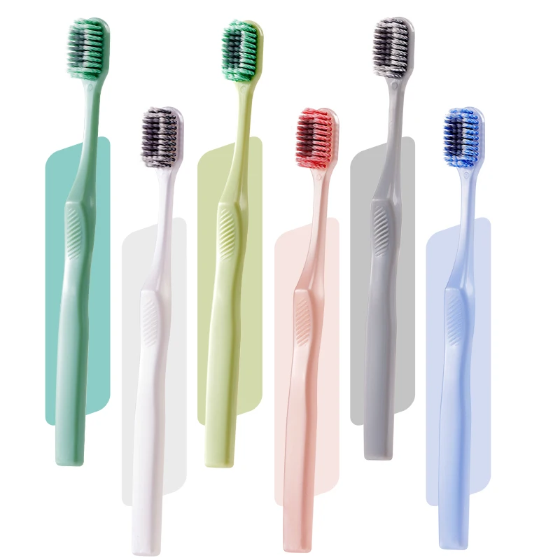 Dental Care Manual Toothbrush With Medium or Soft Nylon Brislte Tooth Brush Antislip Handle Adult Toothbrush
