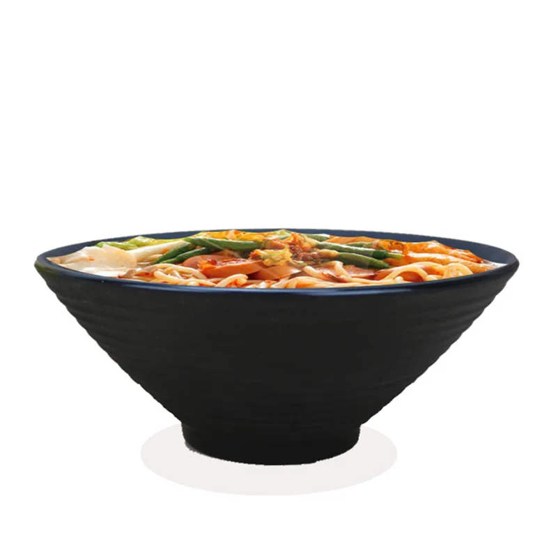 High quality restaurant black japanese melamine serving bowl