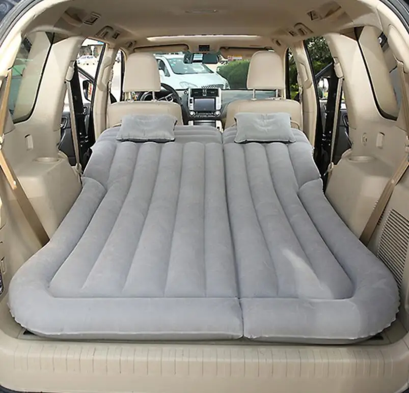 New Portable flocking with PVC Travel Car Back Seat Sleep Rest Inflatable Mattress Air Bed Car Bed