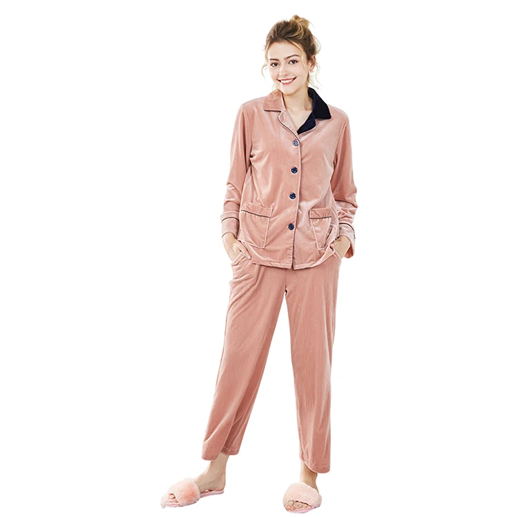 Wholesale Sleepwear Cotton Turkey Flannel Women Pijamas Set