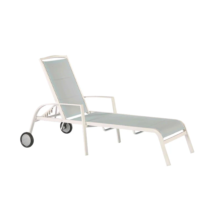 Aluminum Outdoor Beach Recliner Chair Patio Lounger Chair Pool Lounger