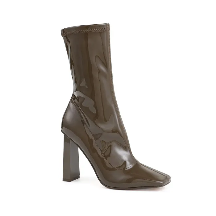 Women Ankle Boots Waterproof Ankle Boots High Heels Elegance Square Toe Wintertime and Autumn ankle boots for women and laddies