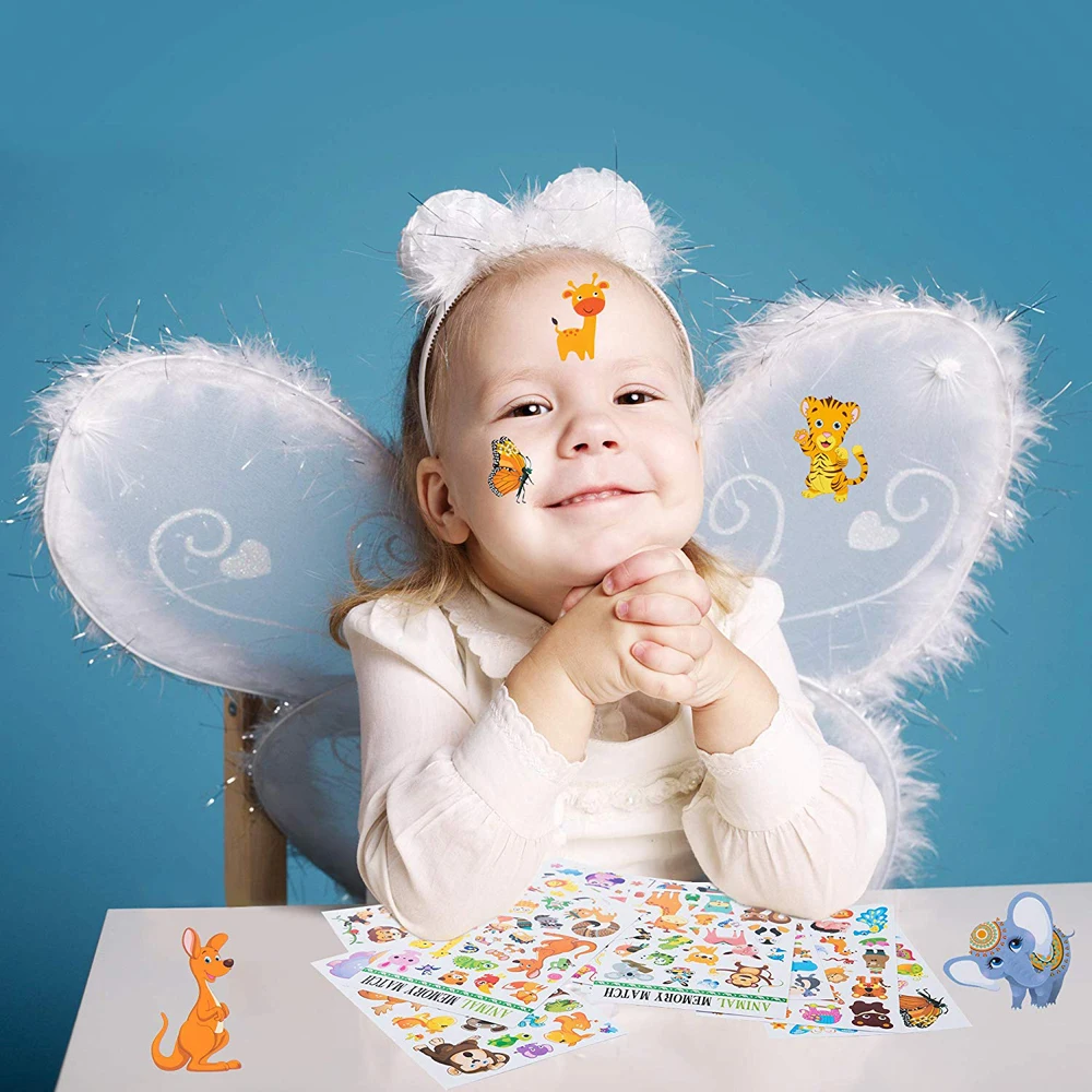 Personality Children Eco-Friendly Cartoon Cute Animal Kiss Cut Sticker