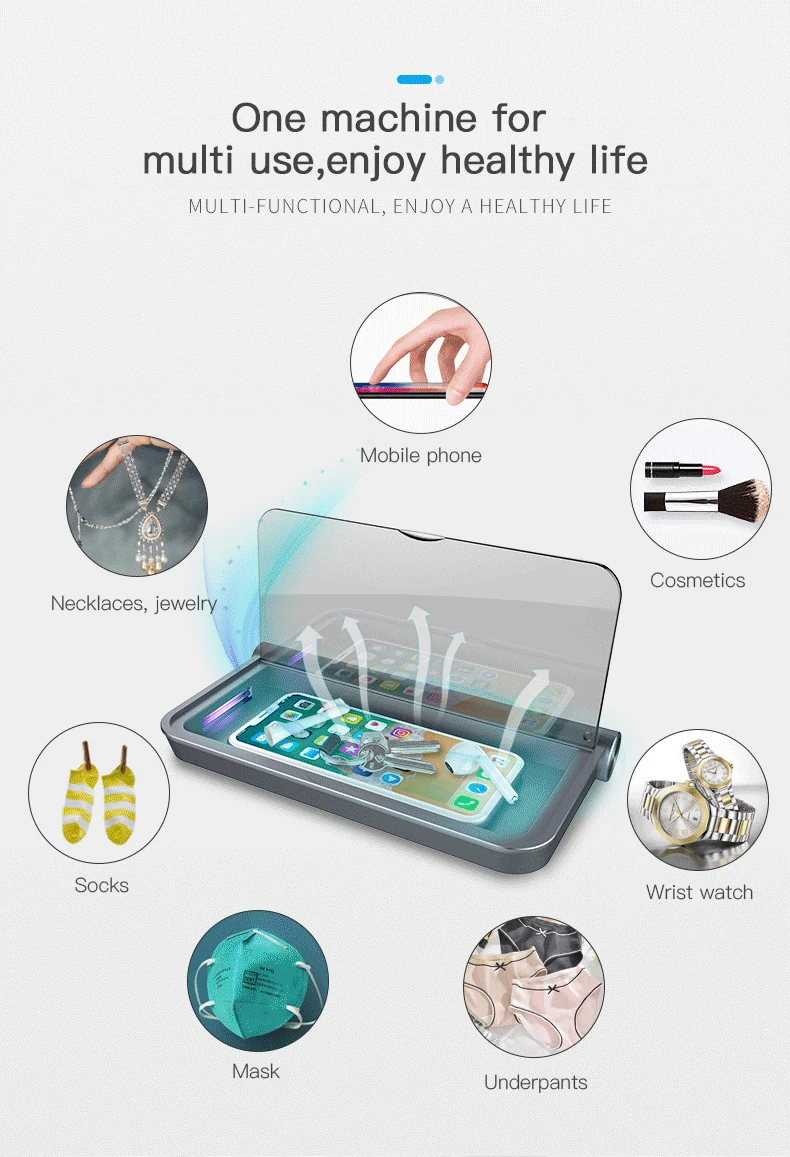 Ultraviolet disinfection fast charge wireless charger mobile phone disinfection equipment UV disinfection box