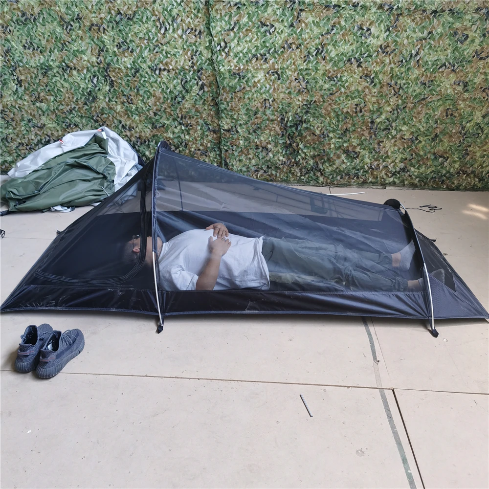 1 Person Camping Tent Lightweight Double Layer Bivy Swag for Hiking Mountaineering Backpacking Travel