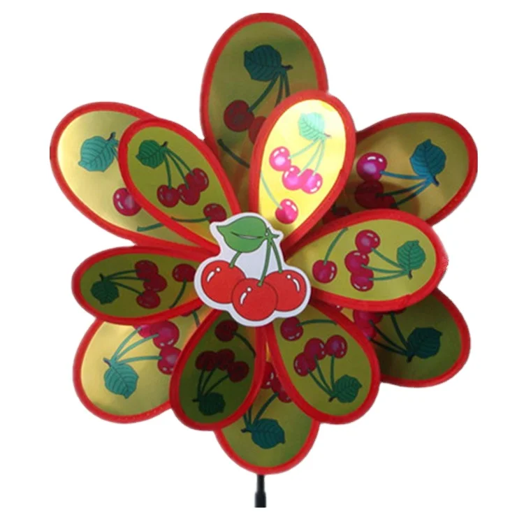 Plastic Flashing Fruit Promotion Windmill