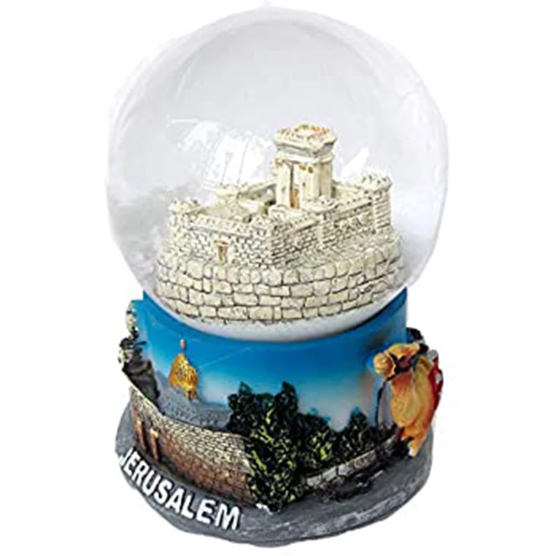 Customized city Country resin craft magnet Czech Prague Castle Snowdome Cyprus Snowglobe gift Nicosia Larnaca Limassol souvenir