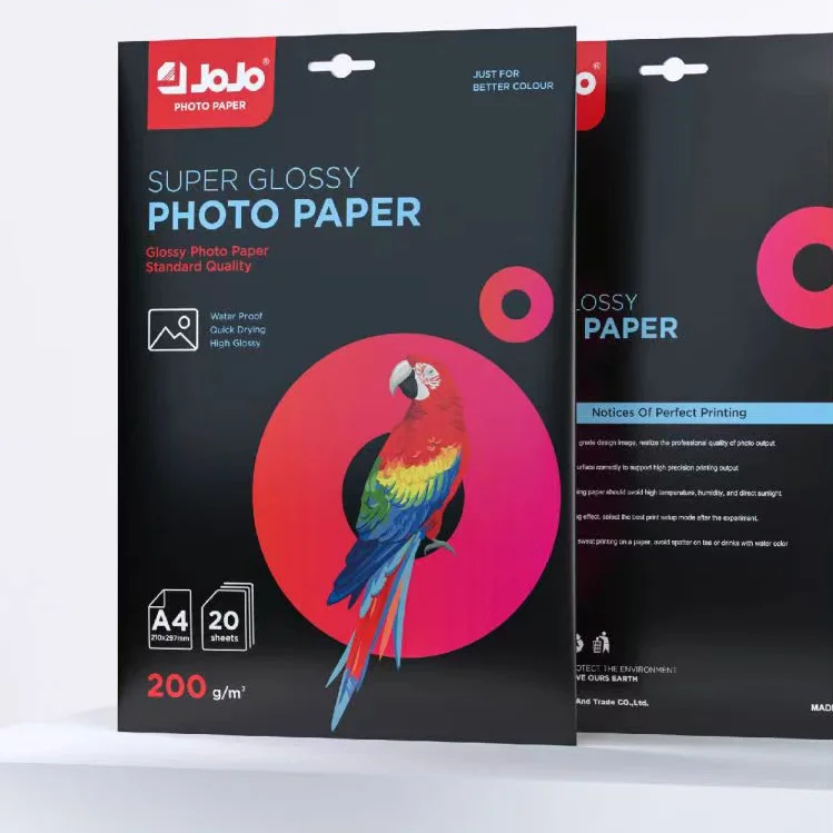 JOJO 200g one face Factory Professional A4 Single Side High Glossy Photo Paper High Quality for Professional Photography