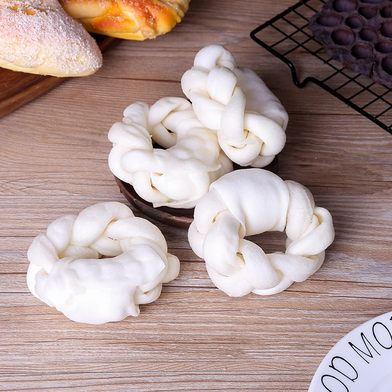 Healthy Dog  Chews White Puffy Braided Ring Rawhide Dog Snack