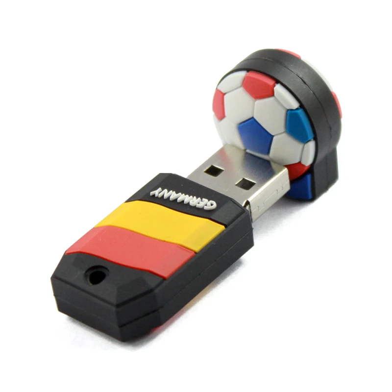 2D 3D  custom pvc rubber football shape support usb 2.0 3.0 usb flash drive rocket thumb drive 16gb