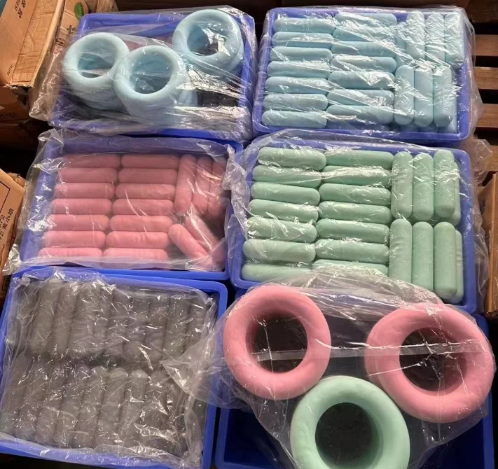 Customization Dropshipping 1kg Free Hand Weights Gym Equipment Silicone Rubber Dumbbells Set for Strength Training