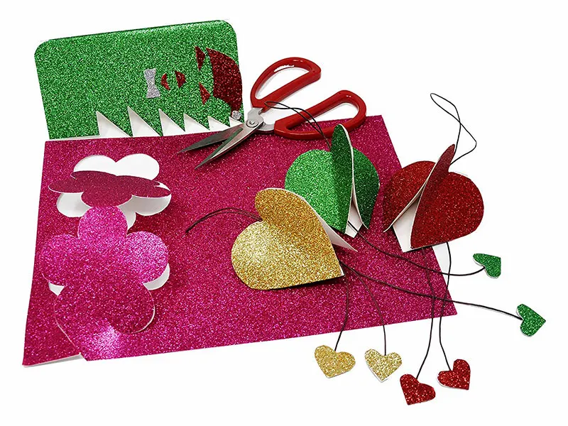 Glitter cardstock paper glitter gift wrapping paper green glitter paper 250gsm