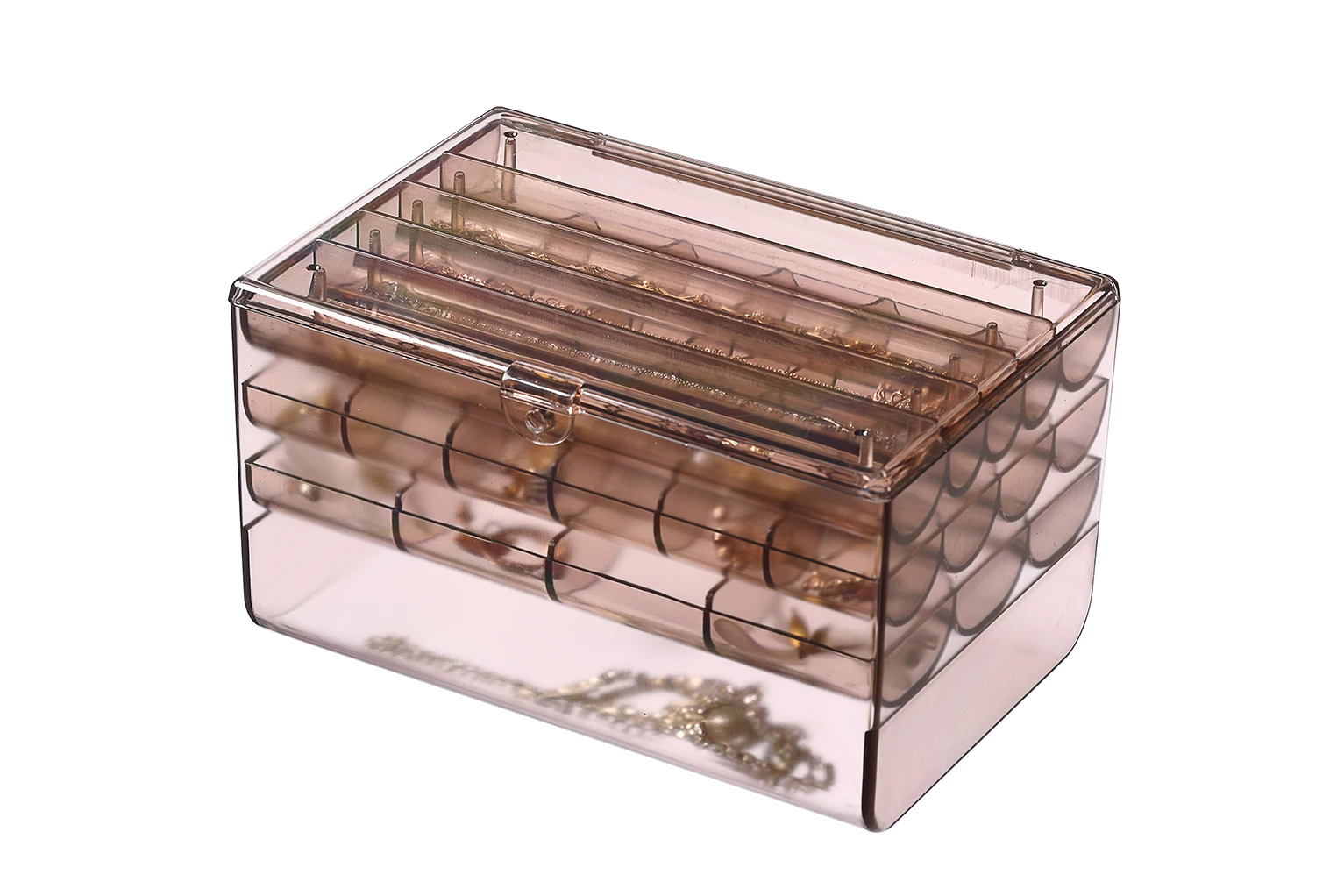 4 Tier jewelry storage organizer home container,Storage Organizer Jewellery with Dividers