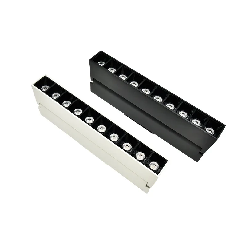 Modern Adjustable Spot Rail Lighting 6w 12w Square 2 Wire Spotlight Tracklights Slim Adapter LED Linear Track Grille light