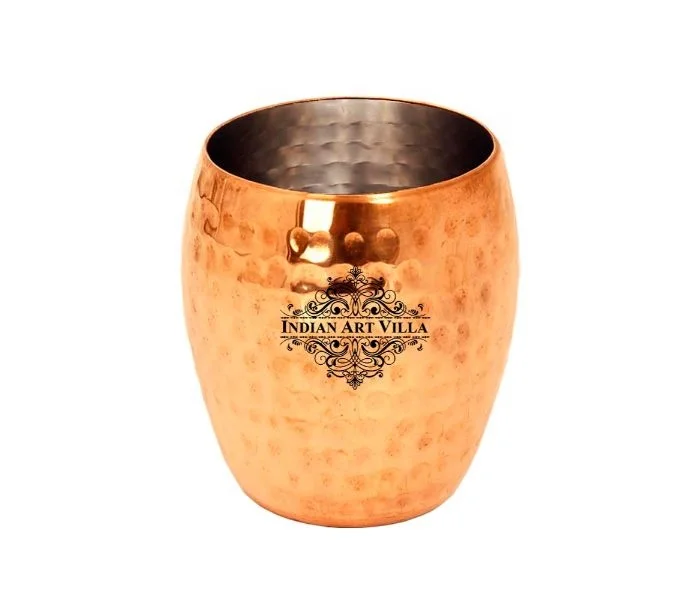 BEAUTIFUL HAMMERED MOSCOW MULE COPPER MUG COPPER MUG FOR AYURVEDA HEALTH BENEFITS TRADITIONAL DESIGN MIRROR POLISHED MUG