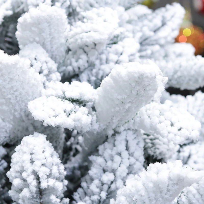 Hot Sale Snowflake Europe Trend Pure PE+PVC Luxury Hinged Artificial PE Christmas Tree 90cm-400cm