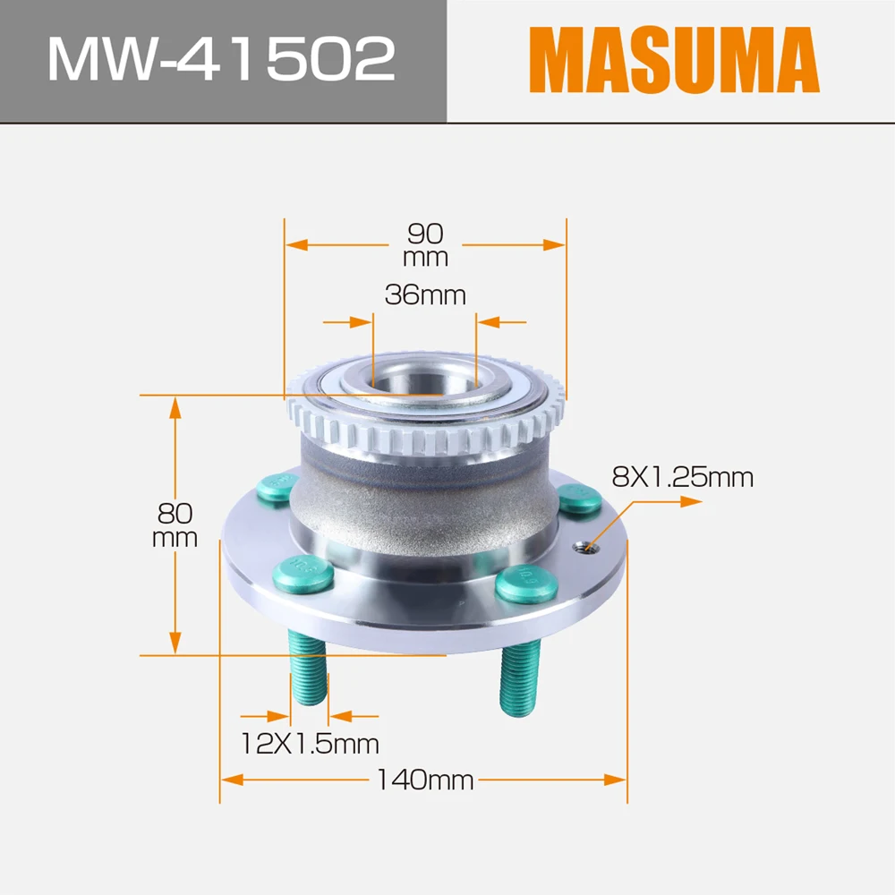 MW-41502 MASUMA Восточной Европы Горячие предложения по ремонту автомобилей подшипник ступицы колеса для 1997-2008