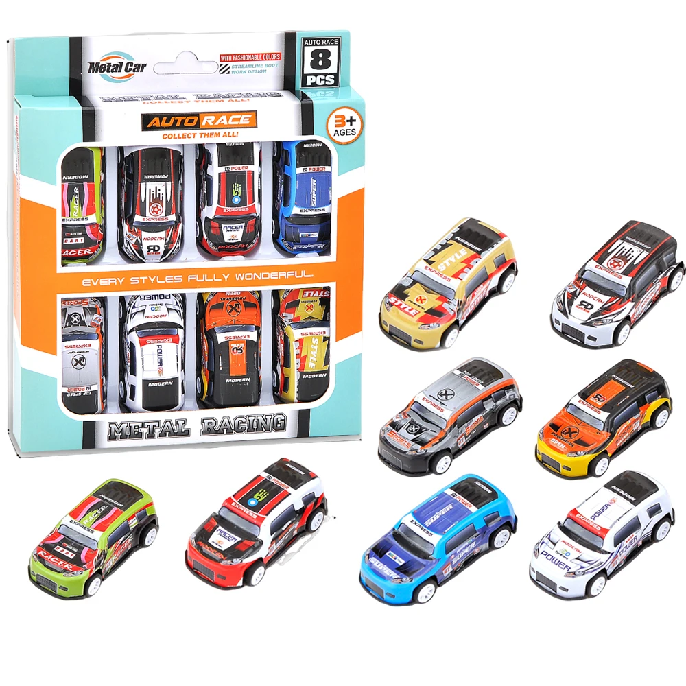 2024 Hot selling product Pull Back Car Set High Cost Performance Diecast pull  Model car inertia Toys juguetes para los ninos
