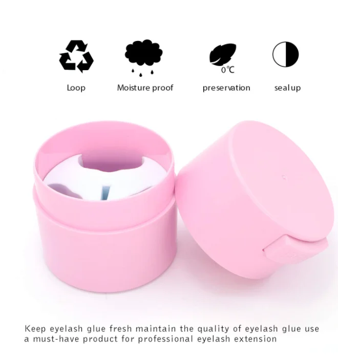 Private Label Matte Pink Black White Empty Glue Stick Container Eye Lash Glue Storage