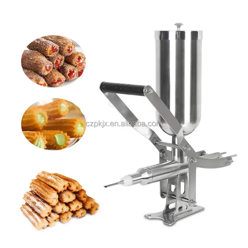 Cream Jam Filling Churro Filler Maker Manufacturer Wholesale 5L Manual Spanish Churros Making Machine Price
