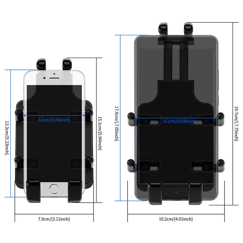 New aluminium motorbike phone holder with 360 degree rotation base