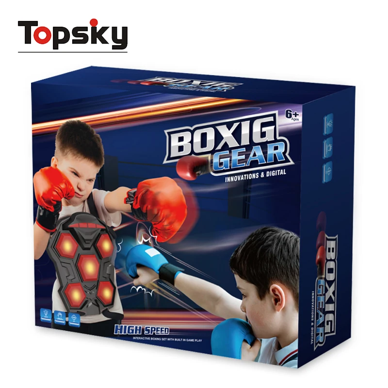 New Design Interactive Boxing Equipment Children Protection Battle Armor Boxing Game Kit Electronic Boxing Game Toys For Kids