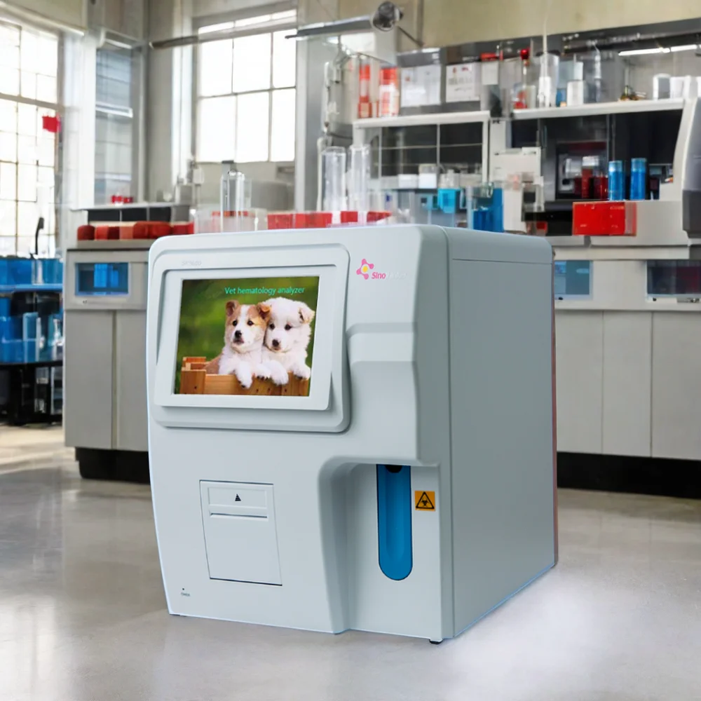Russian-Operating Fully Auto Blood Analyzer Veterinary Auto Hematology Analyzer SK9600vet with Touch Screen Important Languages