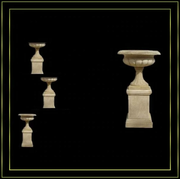 Желтая Мраморная Статуя Обнаженной Женщины Цветочный