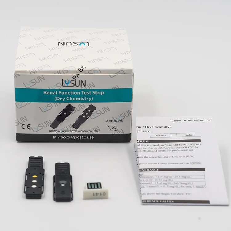 Renal Function Analysis Test Strip Kit Urea & Uric Acid Meter Renal Function Analysis Test Strip