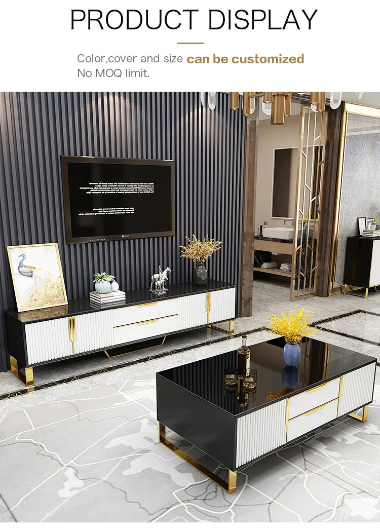 Elegant Design Light Luxury TV Cabinet Modern TV Stand Showcase