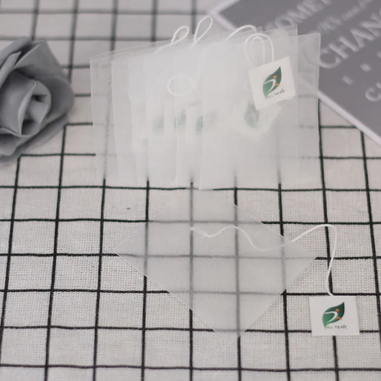 Natural color food grade biodegradable tea bag nylon mesh pyramid teabag