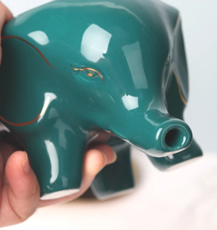 Cartoon Luxury Bathroom Shower Ceramic Soap Dish Holder Elephone Soap Tray Bathroom Shelves