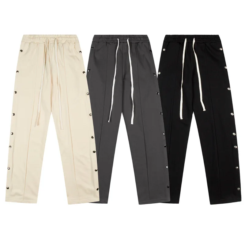 Мужские Брюки с боковым бортом 2023 весенние корейские трендовые прямые брюки свободного покроя спортивные штаны для мужчин