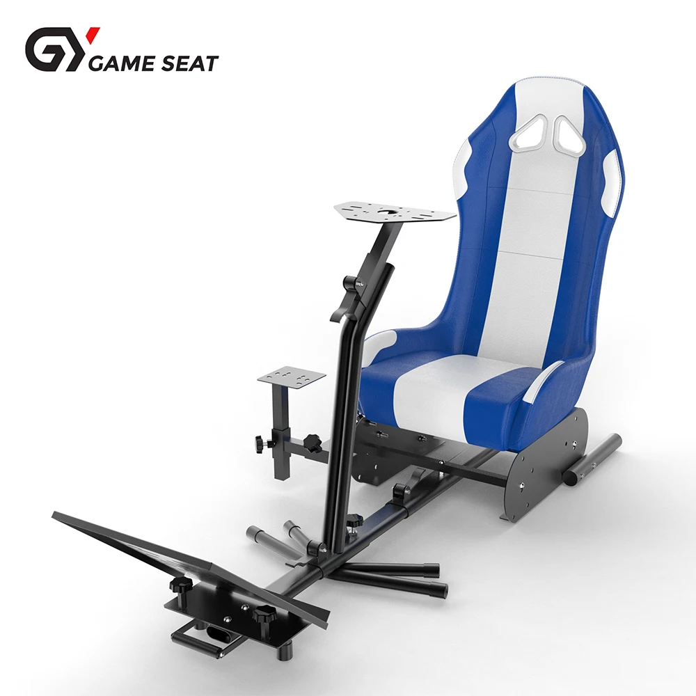 GY017 Racing Simulator Cockpit Blue Fits All Logitech G29 Thrustmaster Fanatec Wheels Compatible with PS4