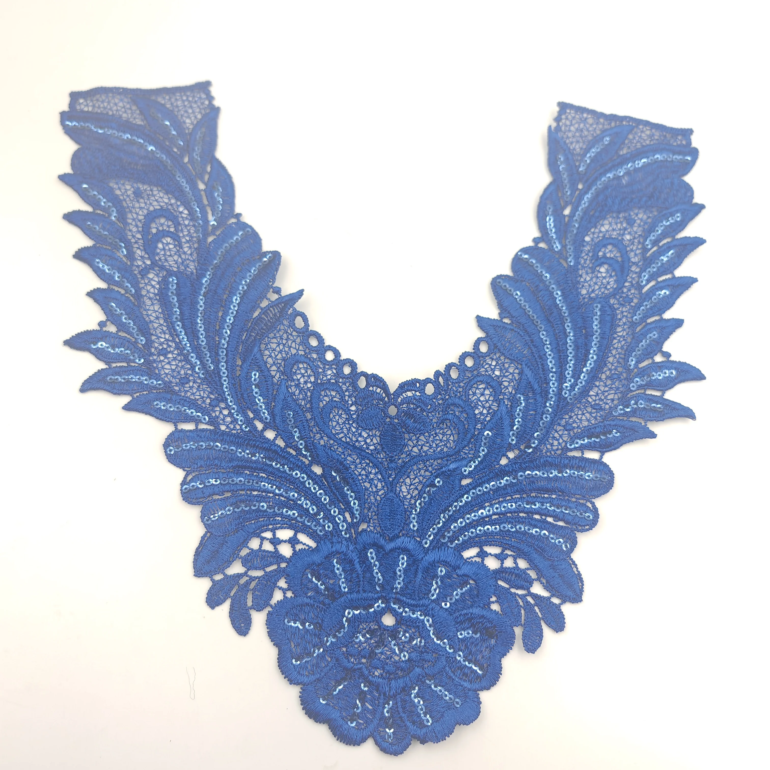 High quality Neckline Lace african fabrics embroidery Chemical lace trim Collar for decor clothes wed
