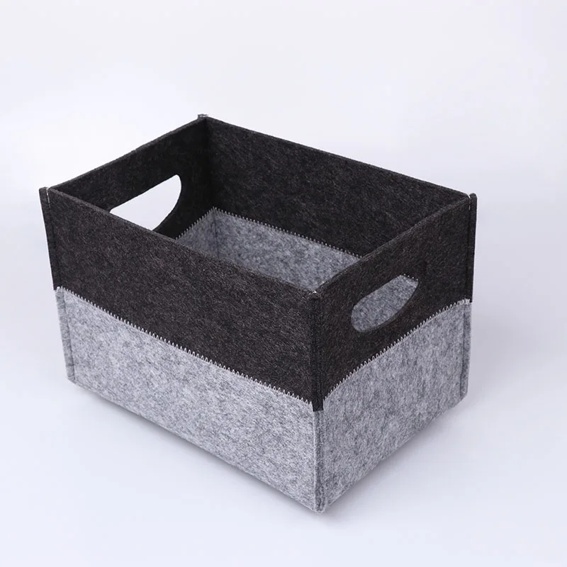 Factory Wholesale household fabric box Felt folding Storage basket