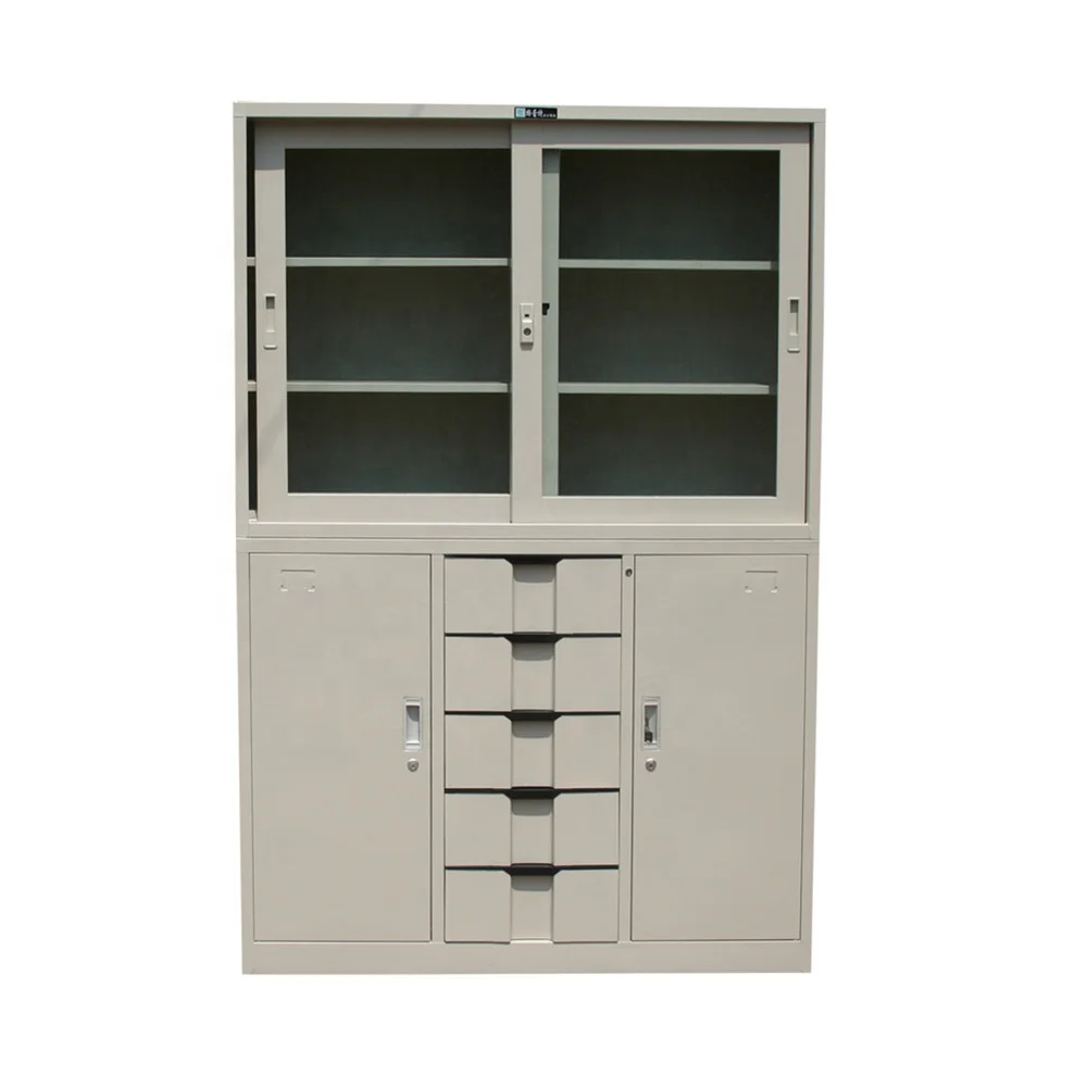 2 Storage Cupboard Large Capacity Steel Office Filing Roller Shutter Door Cabinet