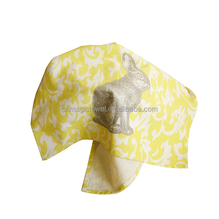 Small MOQ cheap price Custom full color printed stand white hand towel 100% cotton classic kitchen tea towel easter dish towel