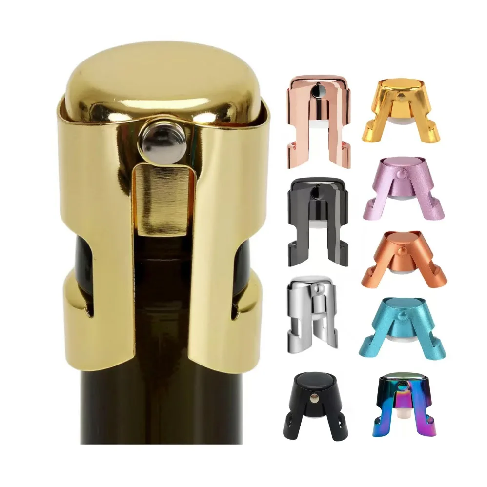Stainless Steel Champagne Saver Bottle Stopper And Pure Silicone Airtight Seal Saver Champagne Stopper