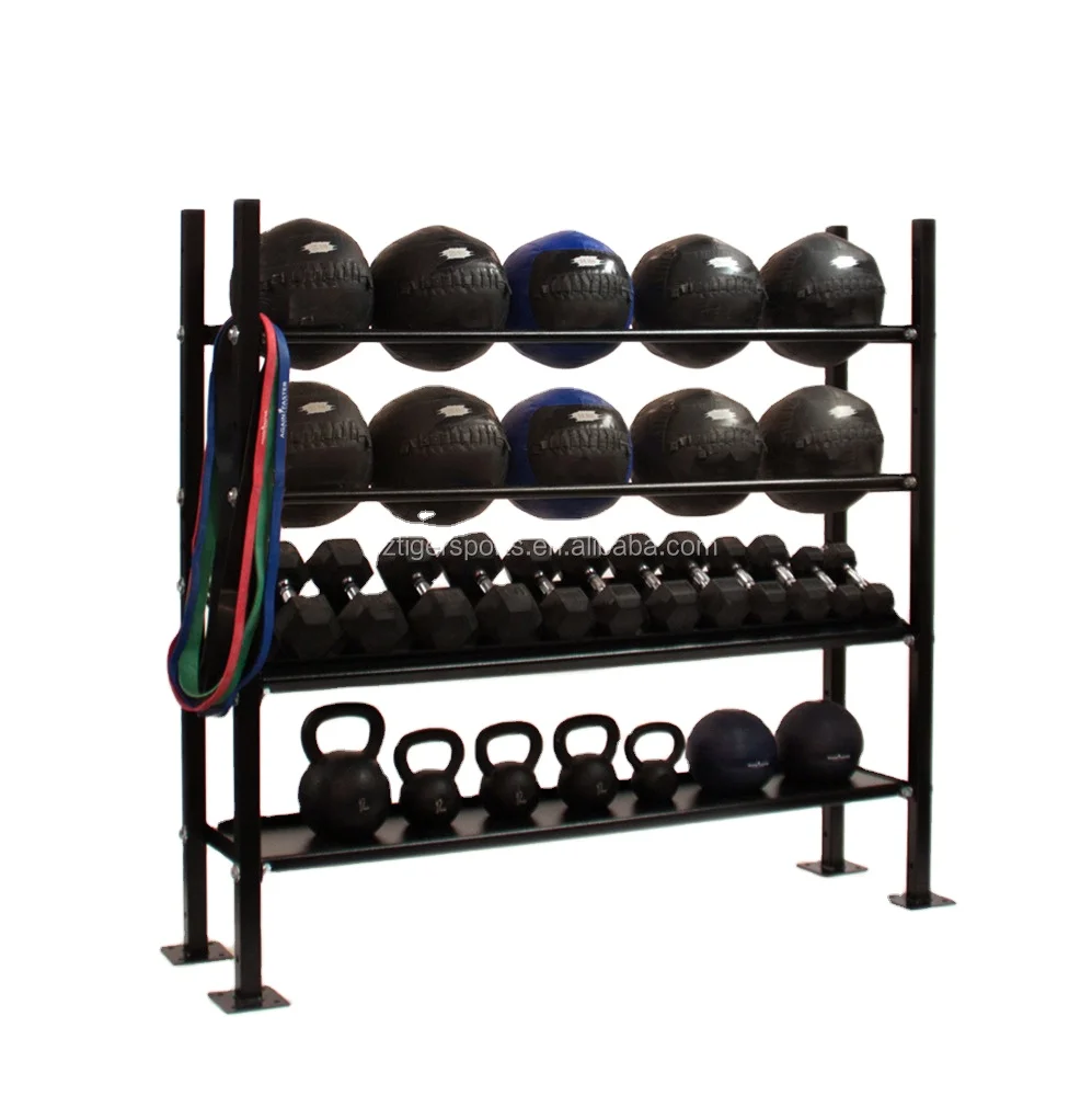 Custom multi purpose gym dumbbell storage rack system