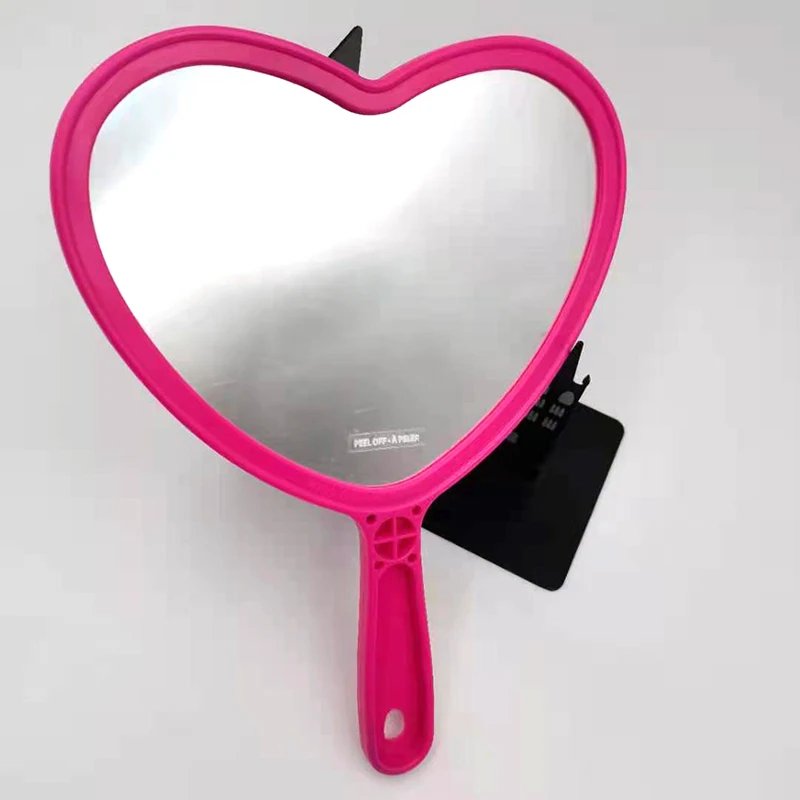
New design 3D printing film person pattern holding love heart make-up mirror for children girls and women 