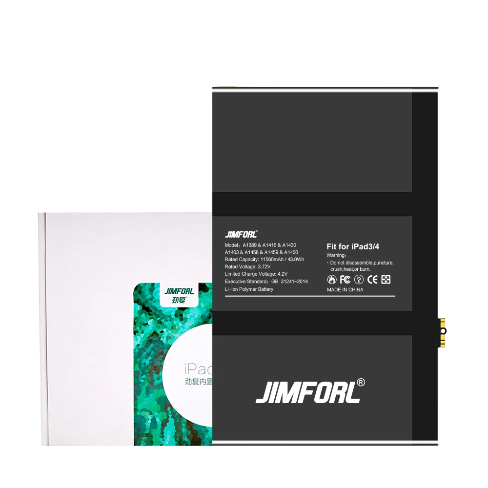 Original 100% capacity battery for ipad 3 battery ipad 4 batterie lithium ion 11560mah
