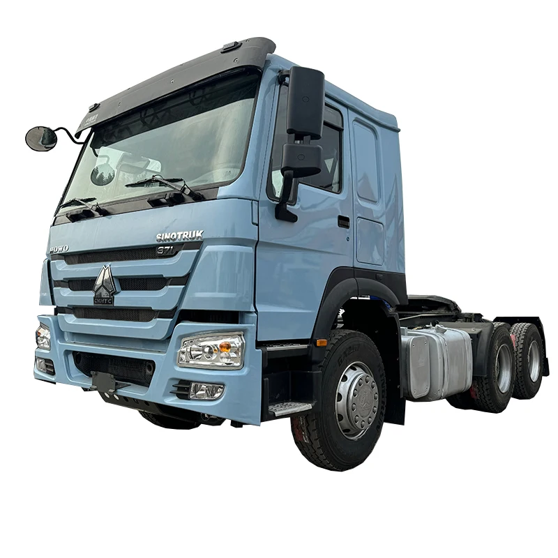 Cheap Price Sinotruck HOWO 6*4 Used 371 375 400hp  Heavy Duty 10 Wheeler  truck head trailer For Sale