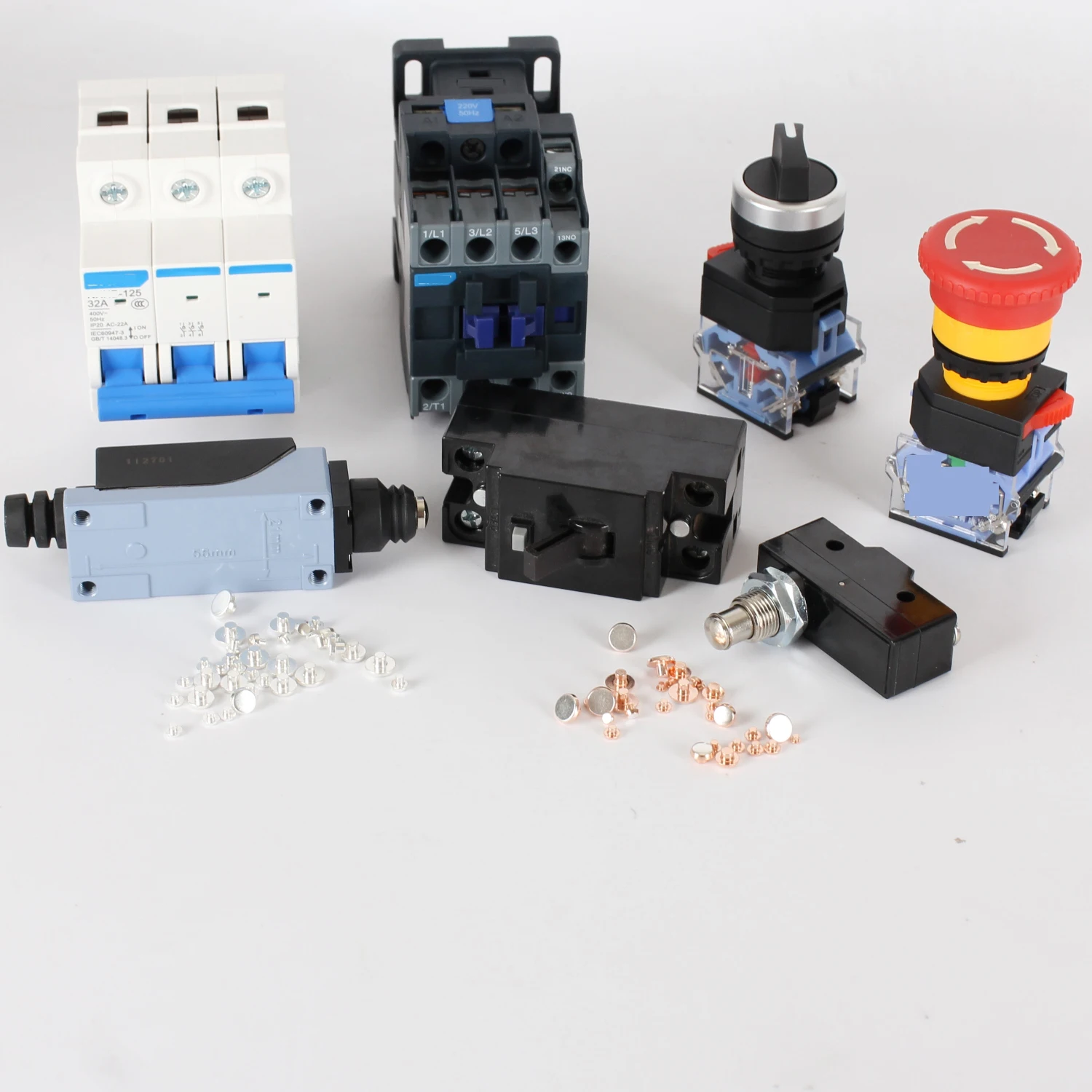 Top Quality Widely Used China Made Silver Contact Rivets for Relays/Wall Switches/AC Contactors