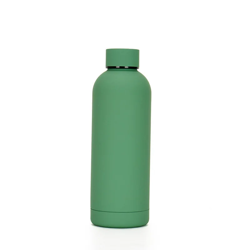 Water Bottle 500ml custom stainless steel double wall vacuum insulated tumble with lid Rubber paint travel mug keep hot and cool