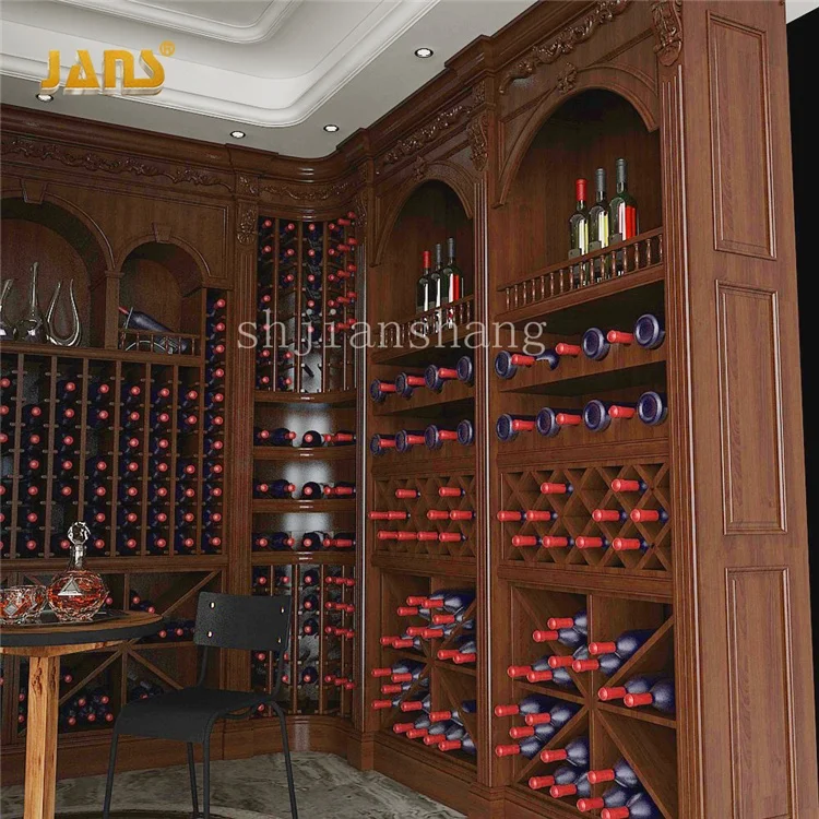 
Bar corner solid wood wine cabinet display cabinet wine cellar rack 