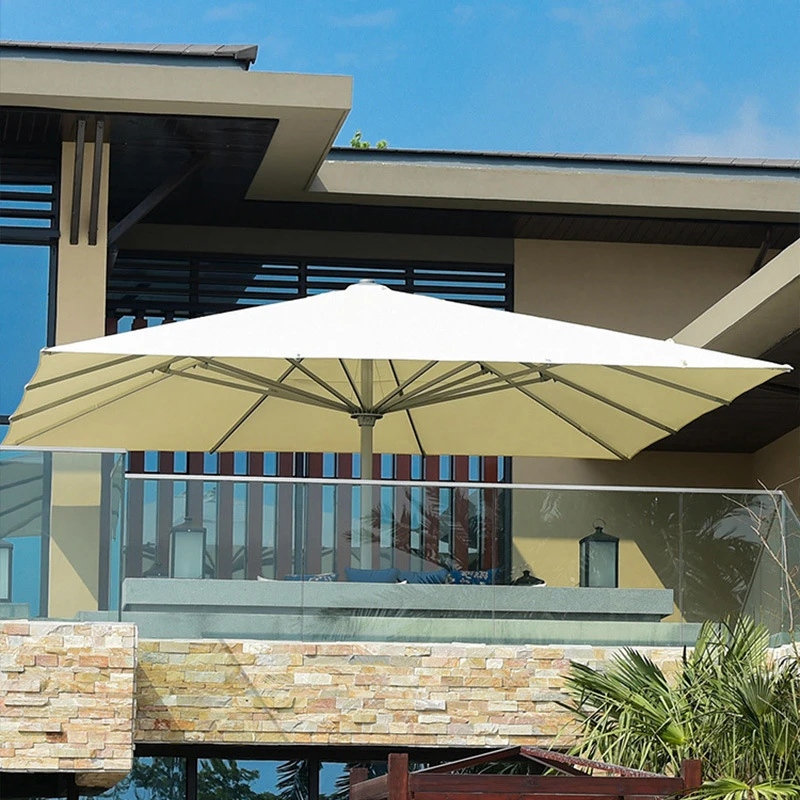 Wholesale Commercial Big Size Heavy Duty Large 4*4M Aluminum Garden Outdoor Umbrella Restaurant Parasol  Patio Umbrella