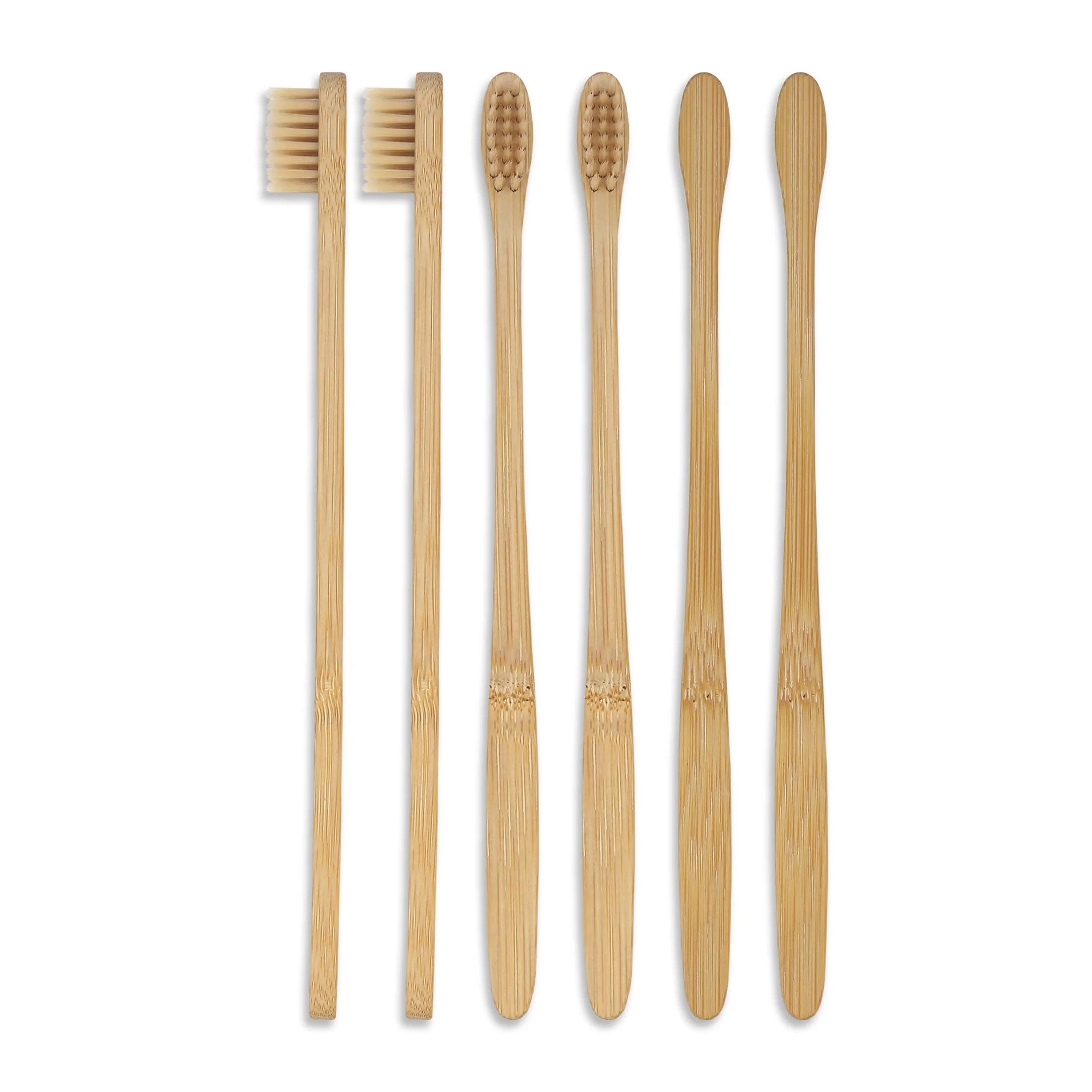 Low MOQ Wholesale 100% Natural Biodegradable Eco Friendly Bamboo Customized Logo Custom Soft  Moso Bamboo Toothbrush