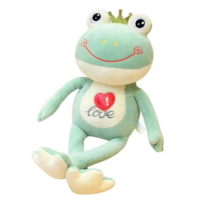 Hot selling new arrivals big sizes or customized frog plush stuffed toy for valentines